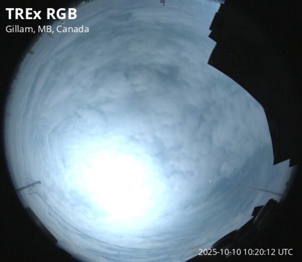 Latest live northern lights webcam from Gillam, Manitoba in Canada