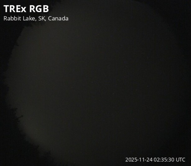 Latest live northern lights webcam from Rabbit Lake, Saskatchewan in Canada