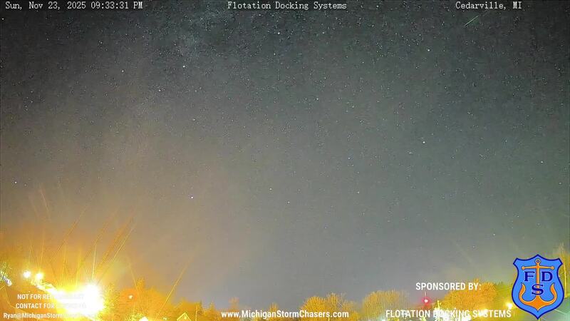 Latest live northern lights webcam from Cedarville, Michigan in Usa