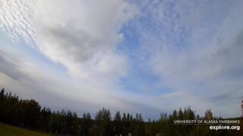 Latest live northern lights webcam from UAF Fairbanks, Alaska in Usa