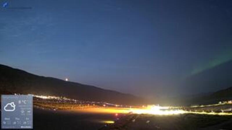 Latest live northern lights webcam from Kangerlussuaq (E), Greenland in Greenland