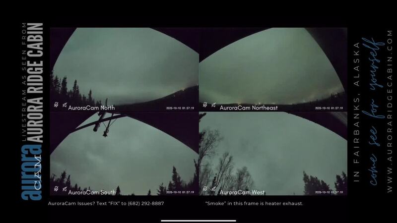 Latest live northern lights webcam from North Fairbanks, Alaska in Usa