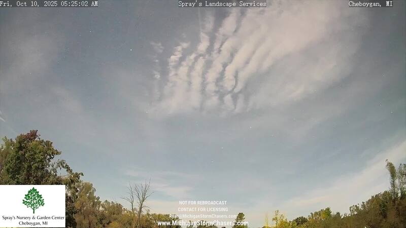 Latest live northern lights webcam from Cheboygan, Michigan in Usa