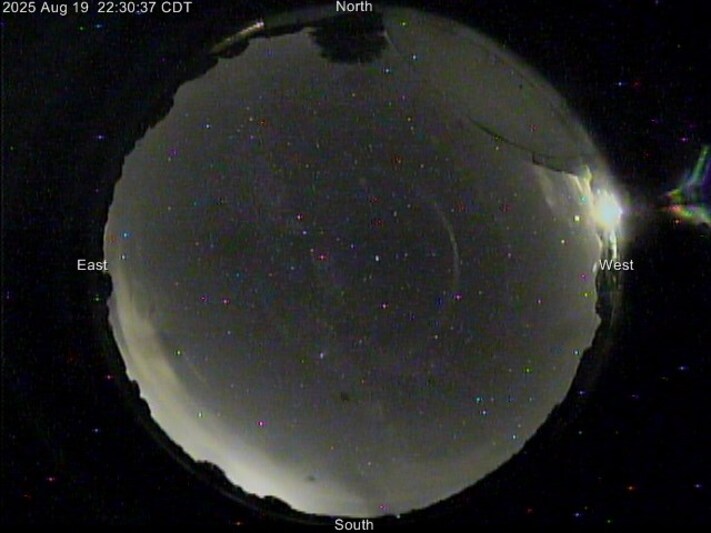 Latest live northern lights webcam from Warrensburg, Missouri in Usa
